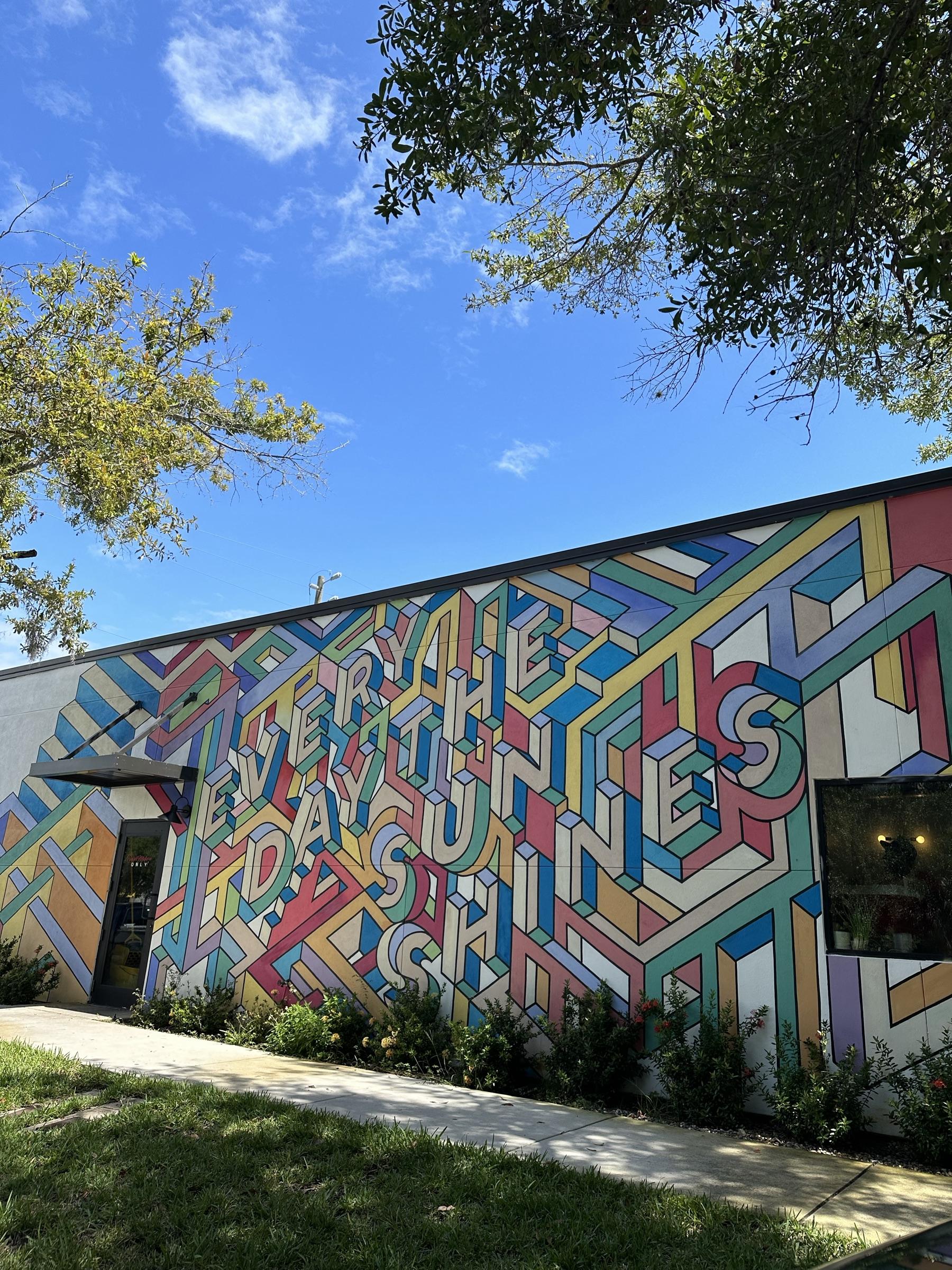 “Everyday the Sun Shines” mural in the Grand Central District.